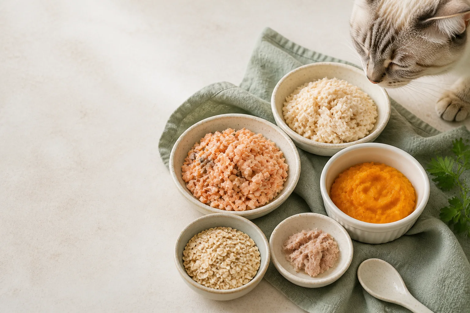 Simple cat meal toppers