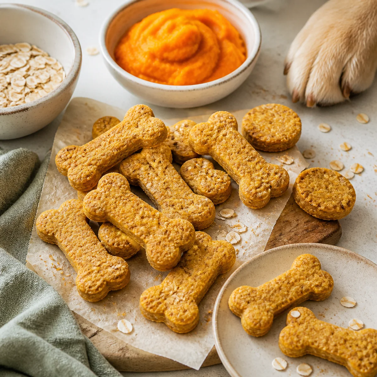 Pumpkin Oat Training Treats for Dogs
