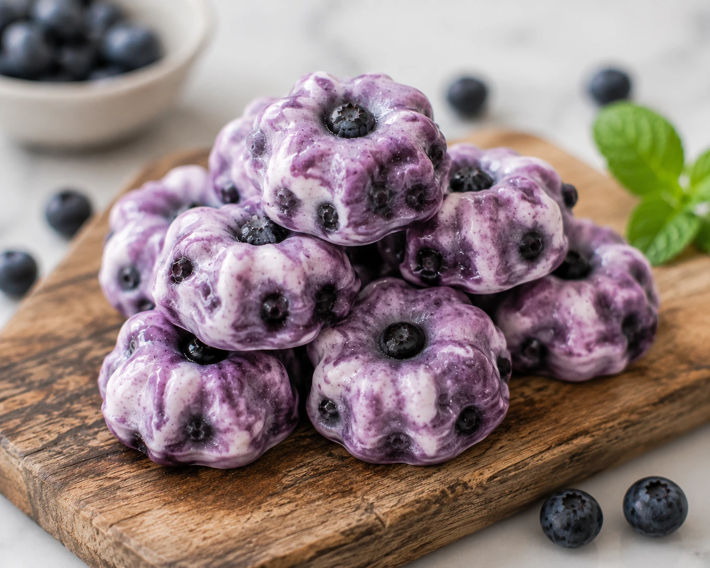 2-Ingredient Kefir Blueberry Frozen Bites for Dogs step 5