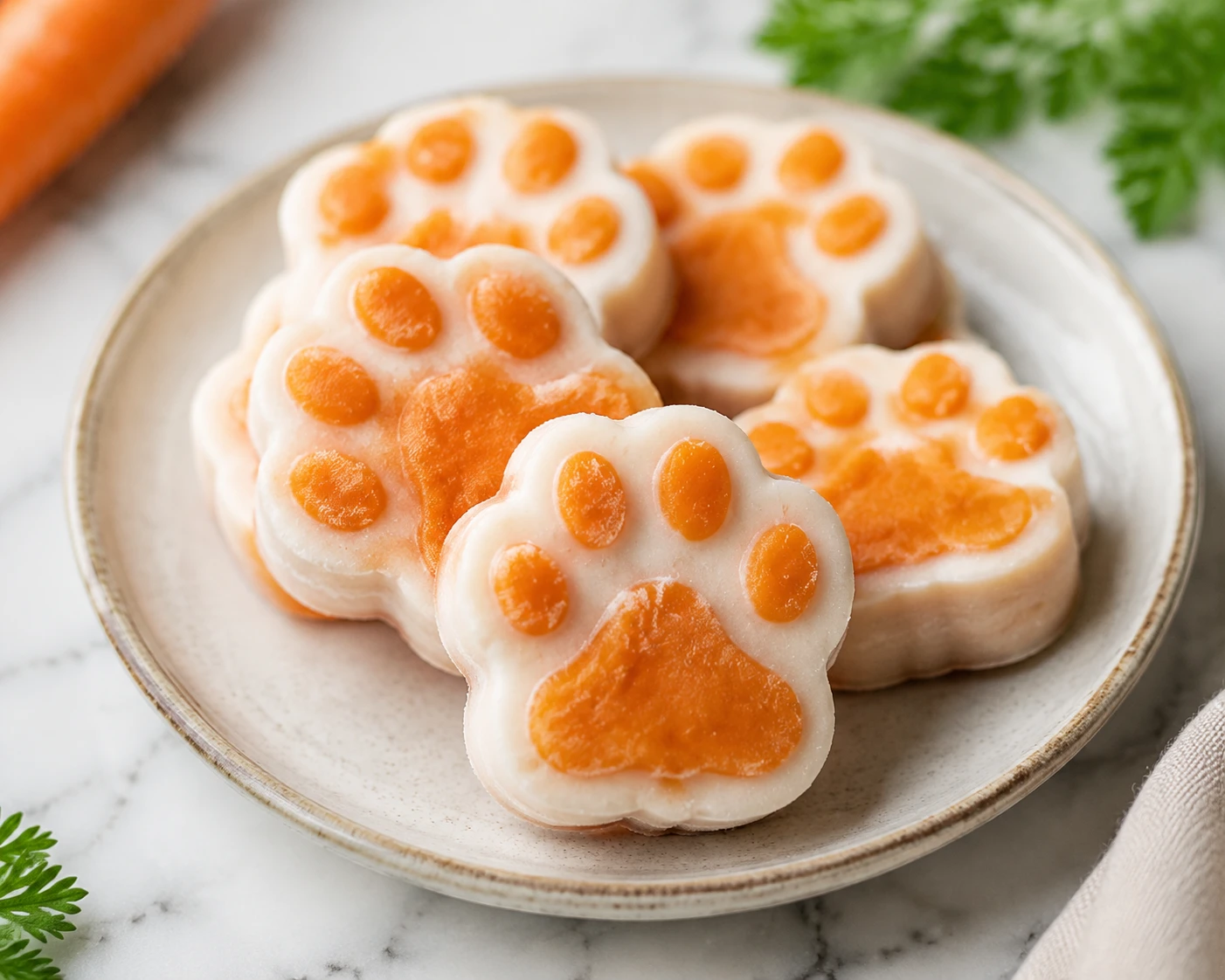 3-Ingredient Frozen Yogurt Carrot Pups step 2