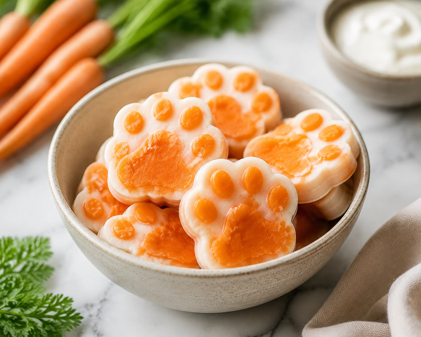 3-Ingredient Frozen Yogurt Carrot Pups step 4