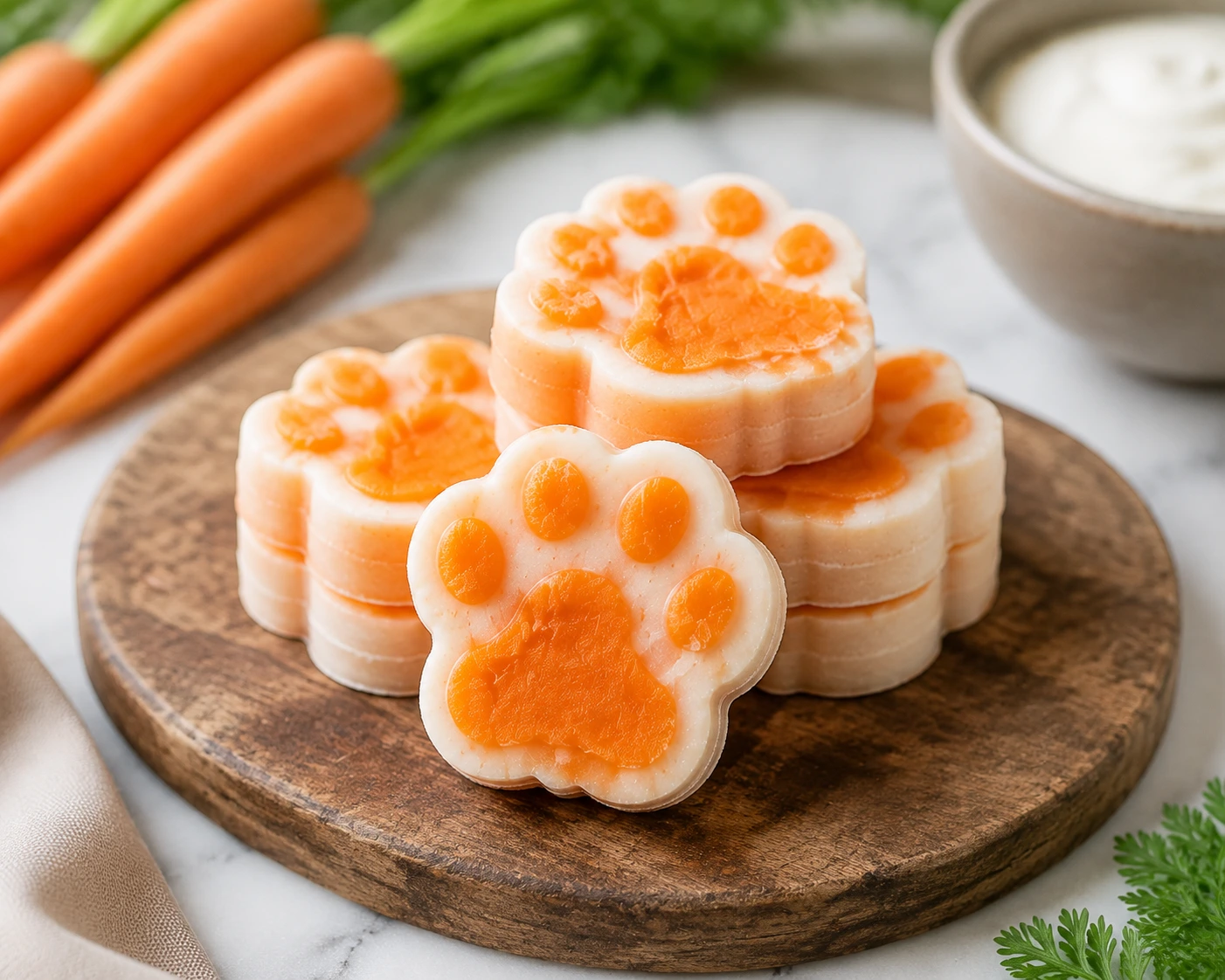 3-Ingredient Frozen Yogurt Carrot Pups step 5