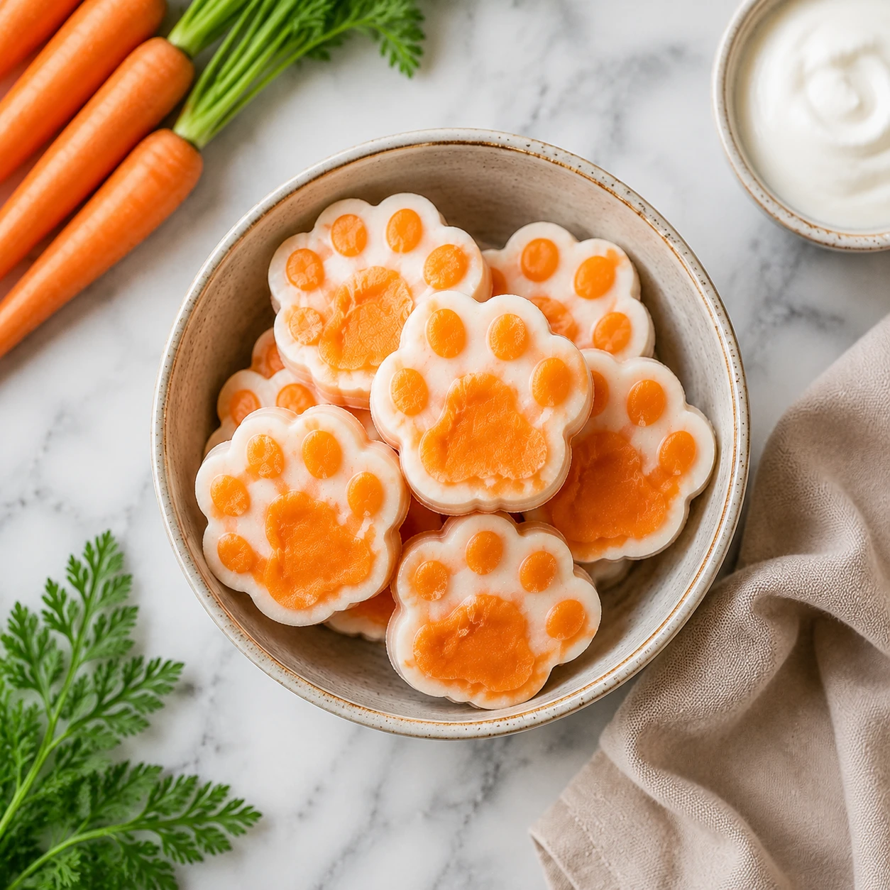 3-Ingredient Frozen Yogurt Carrot Pups step 6