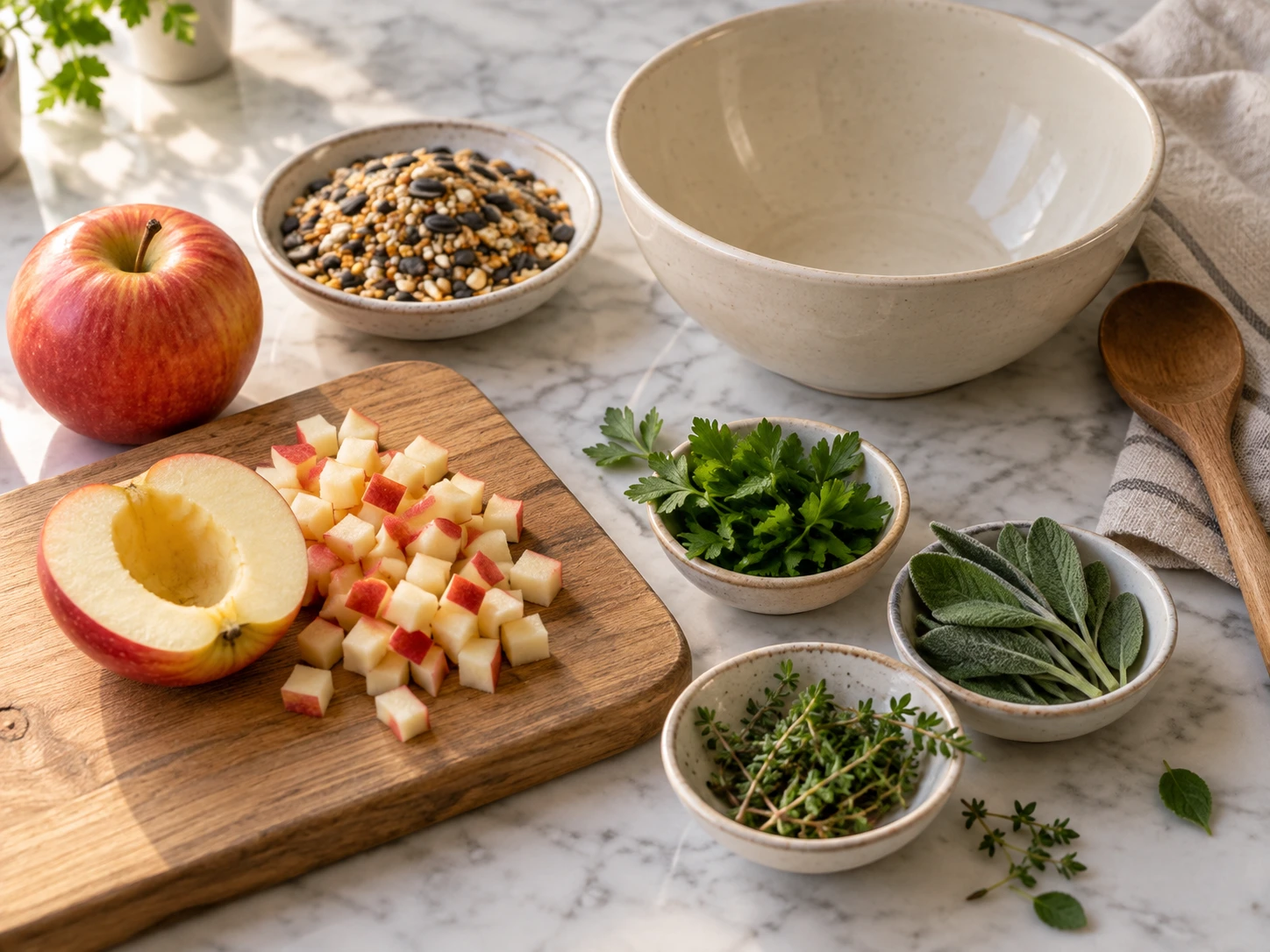 Apple and Herb Seed Scatter Jar for Pet Birds step 1