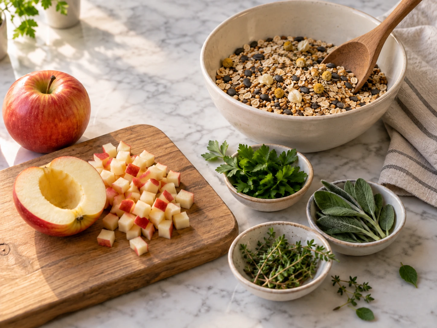 Apple and Herb Seed Scatter Jar for Pet Birds step 2