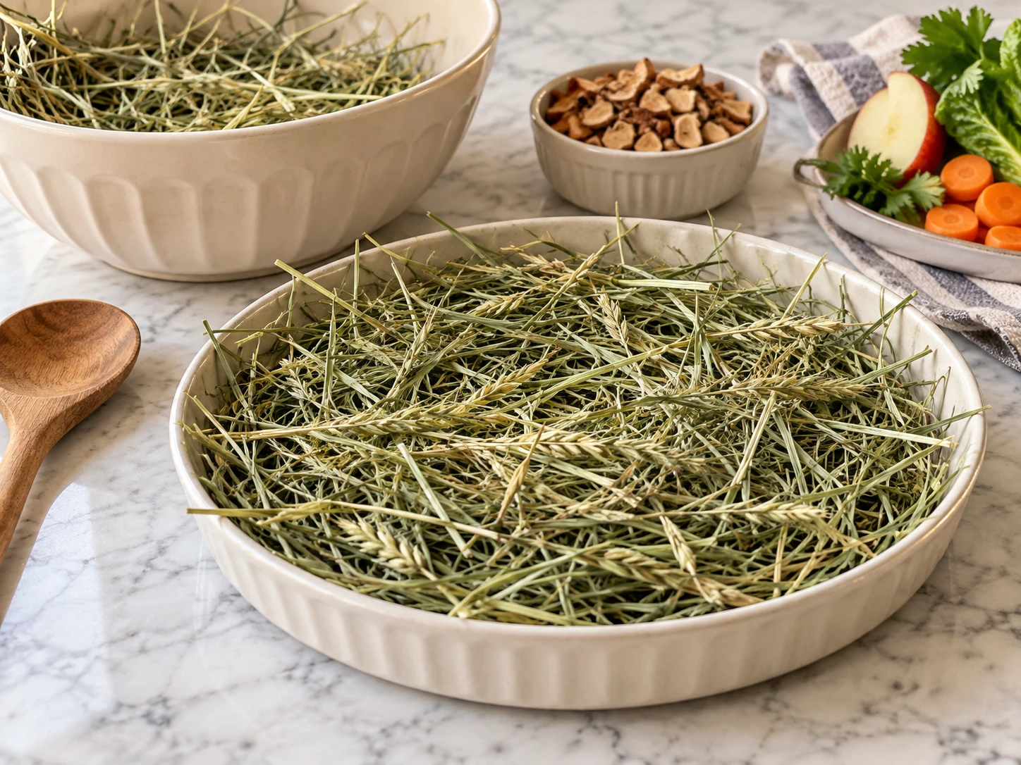 Applewood Hay Layered Forage Casserole for Guinea Pigs step 1