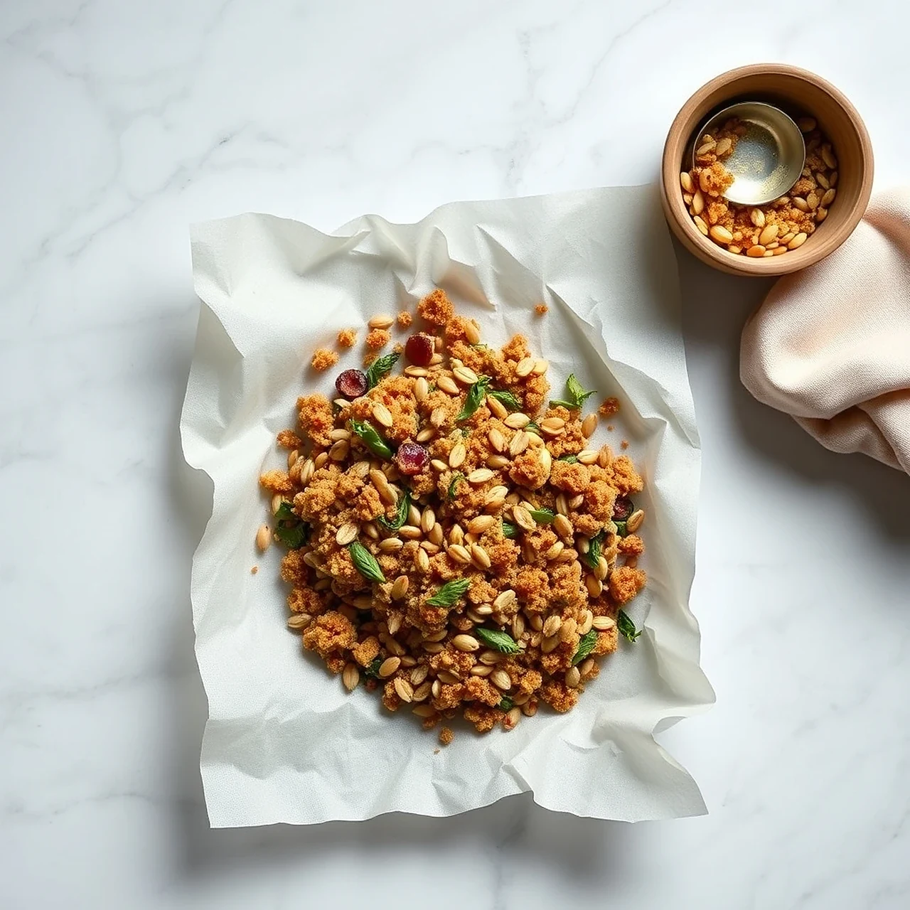 Baked Seed & Veggie Foraging Crumble for Birds