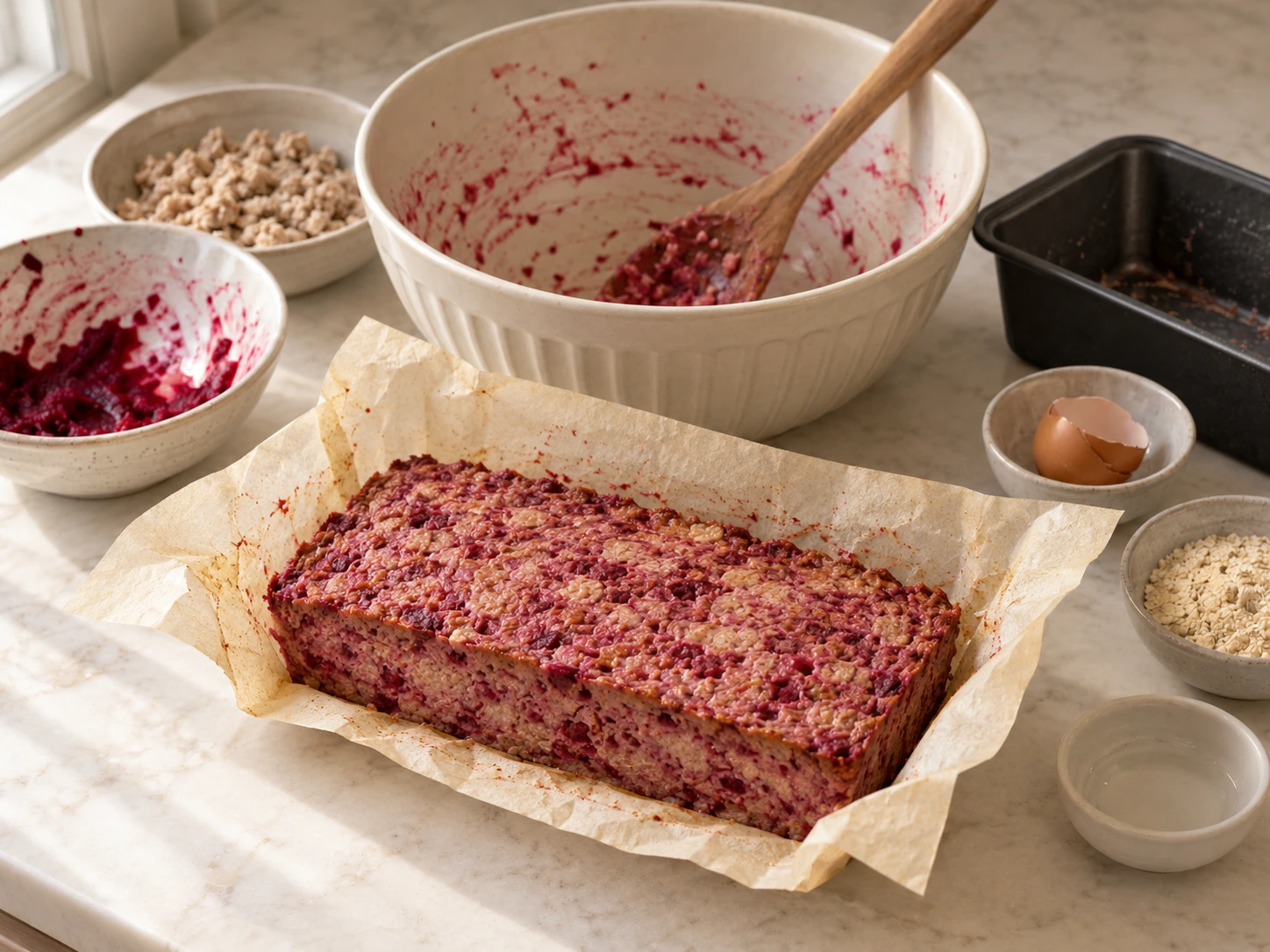 Baked Turkey and Beet Terrine Slices for Dogs
