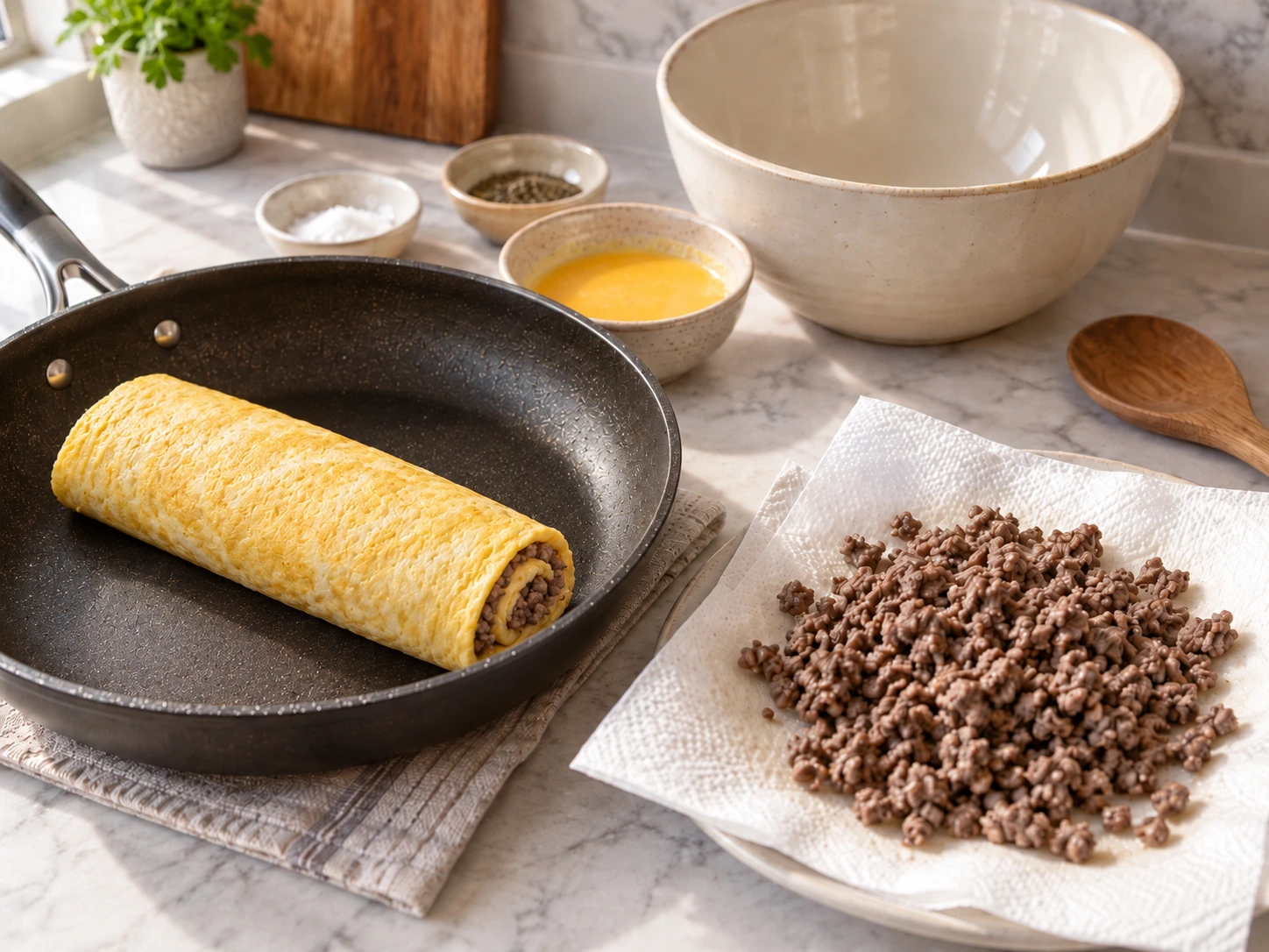 Beef and Egg Roulade Ribbons for Cats