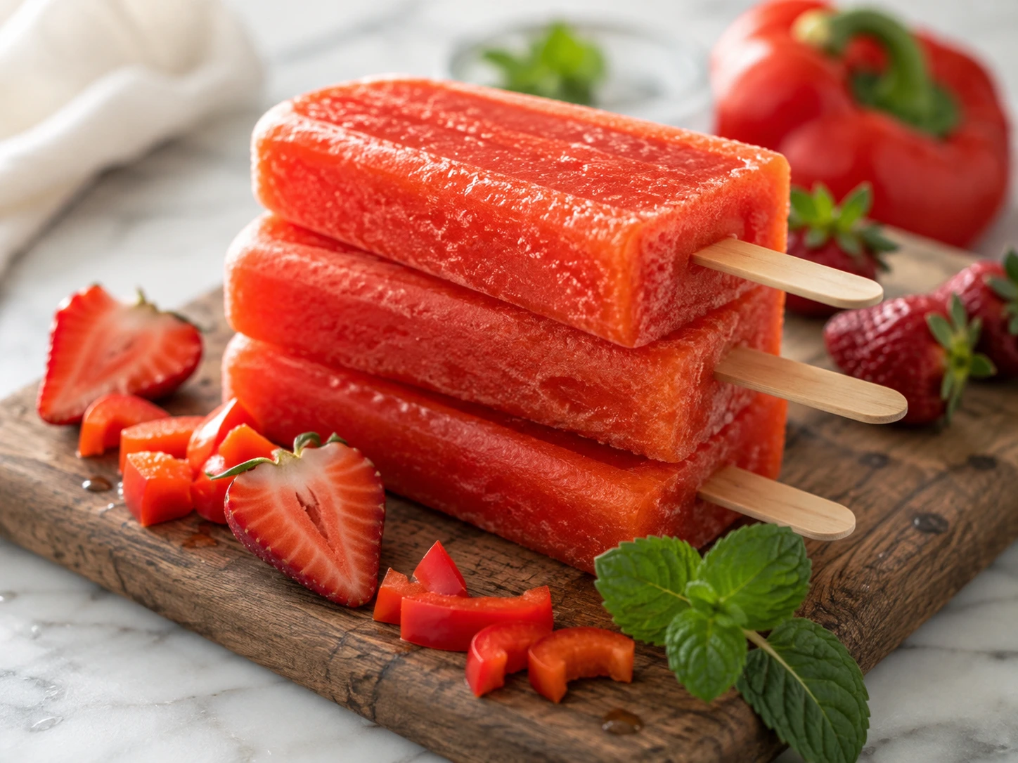 Bell Pepper & Strawberry Hydration Pops: Cool Treats for Small Pets step 5