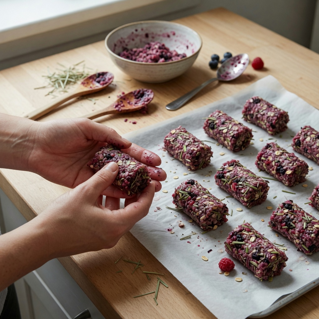 Berry Hay Rabbit Rolls: A Simple Oat-Free Treat step 4