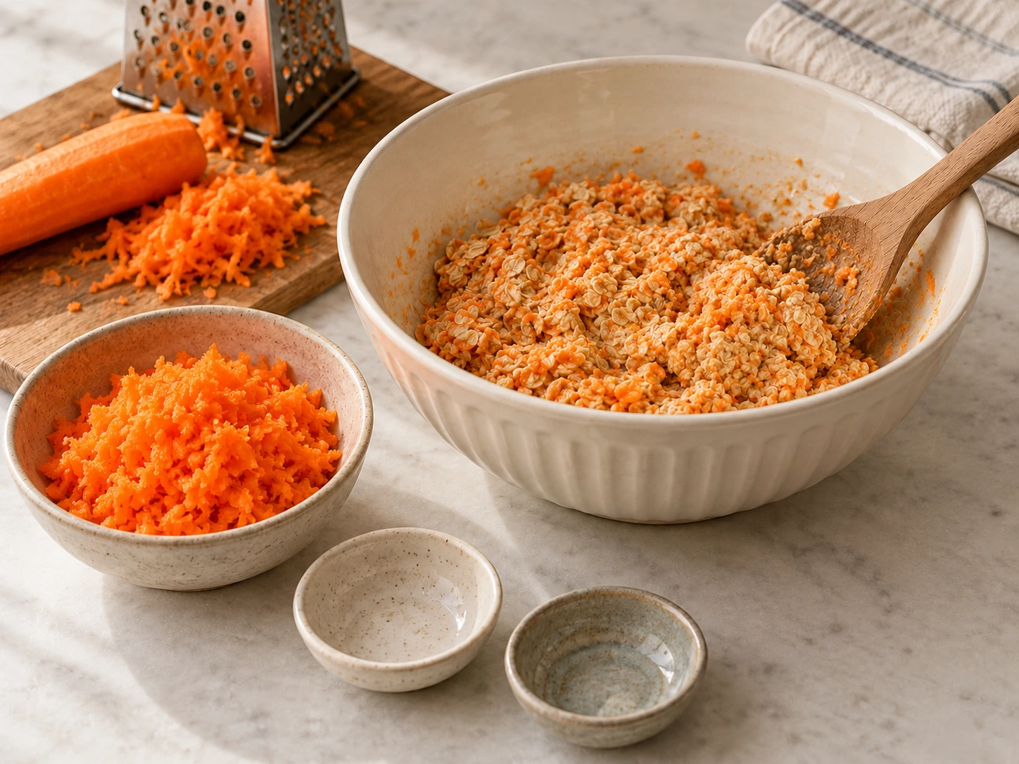 Birds Baked Carrot Oatmeal Mini Loaves step 2