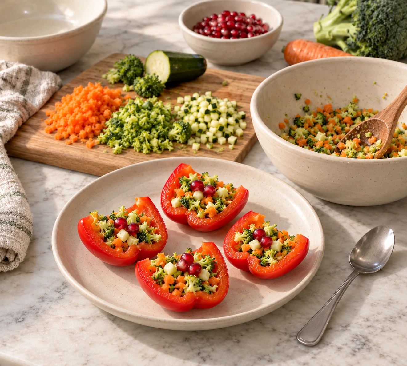 Birds Pomegranate and Pepper Pecking Cups step 4