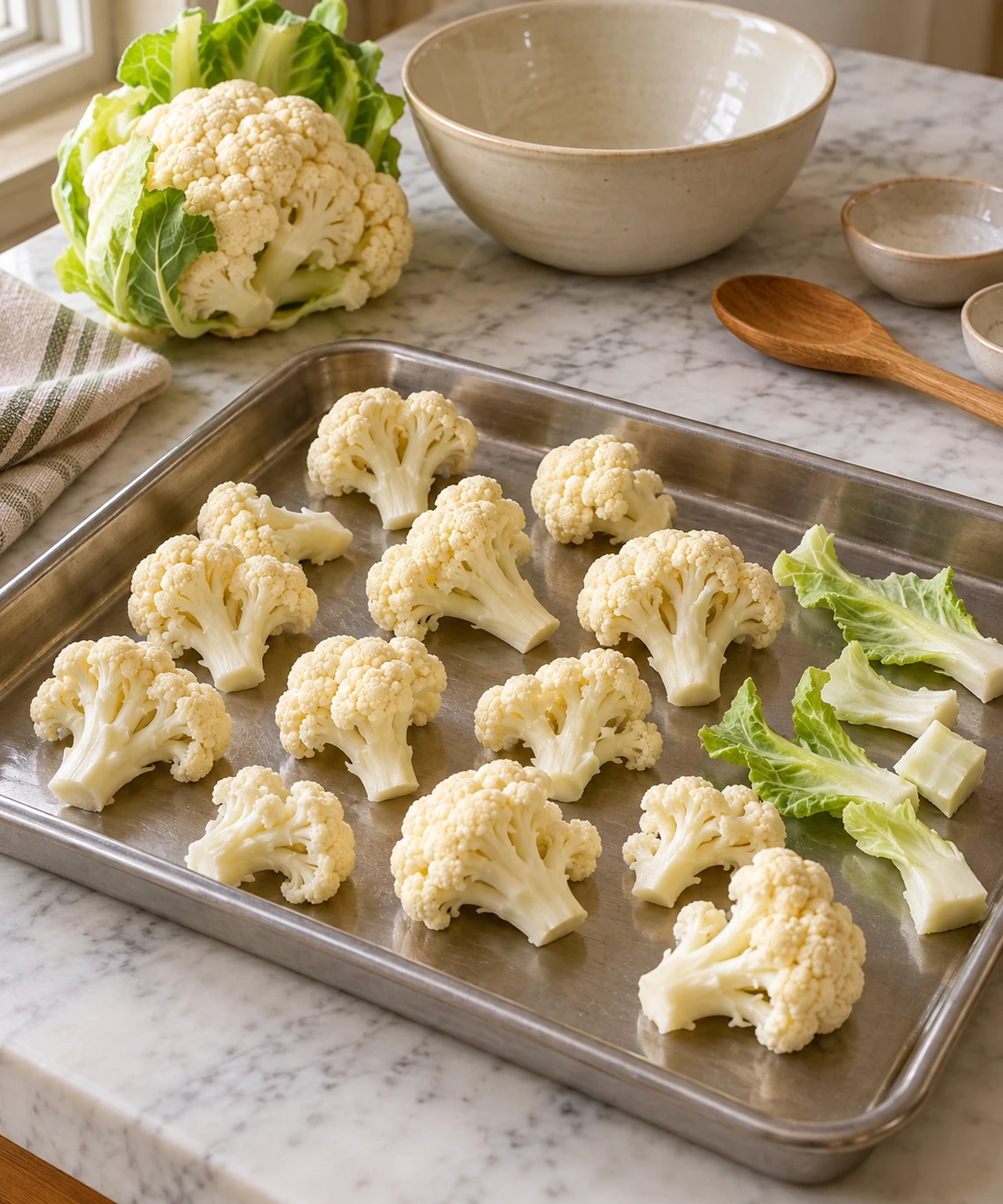Birds Roasted Cauliflower Foraging Trees step 3