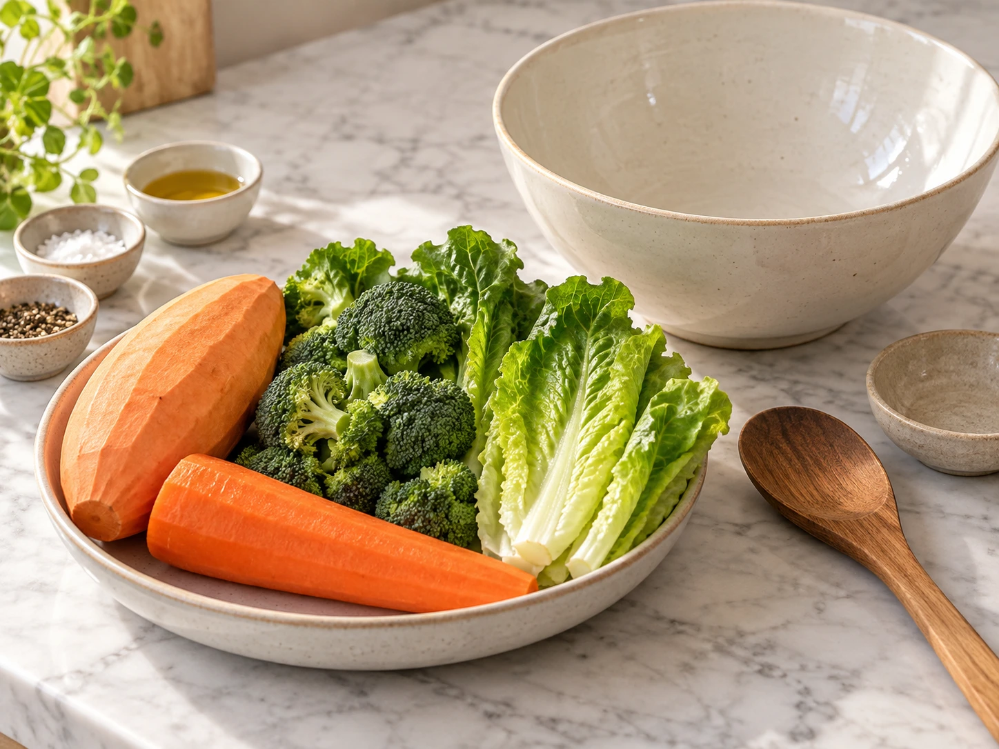 Birds Sweet Potato Broccoli Ribbon Salad step 1