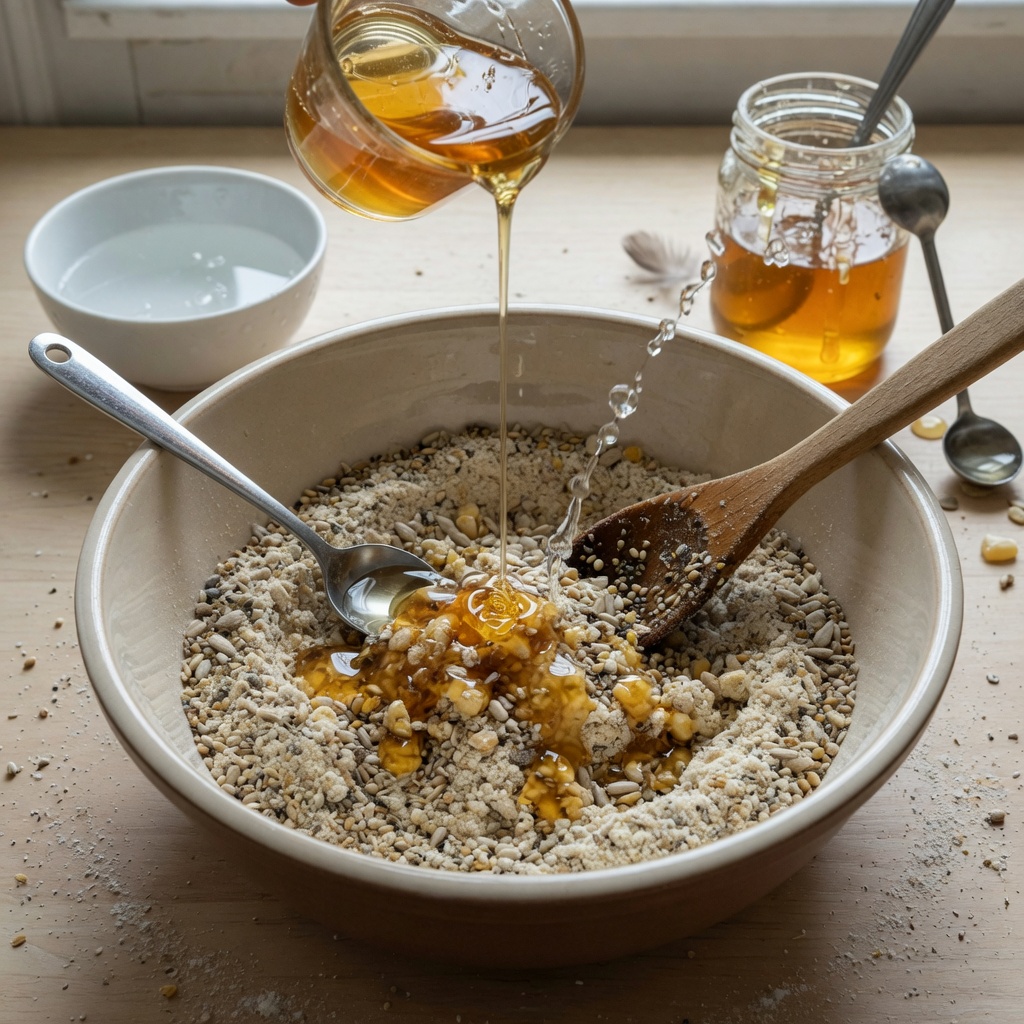 Simple Birdseed Honey Flour Bars for Your Birds step 2