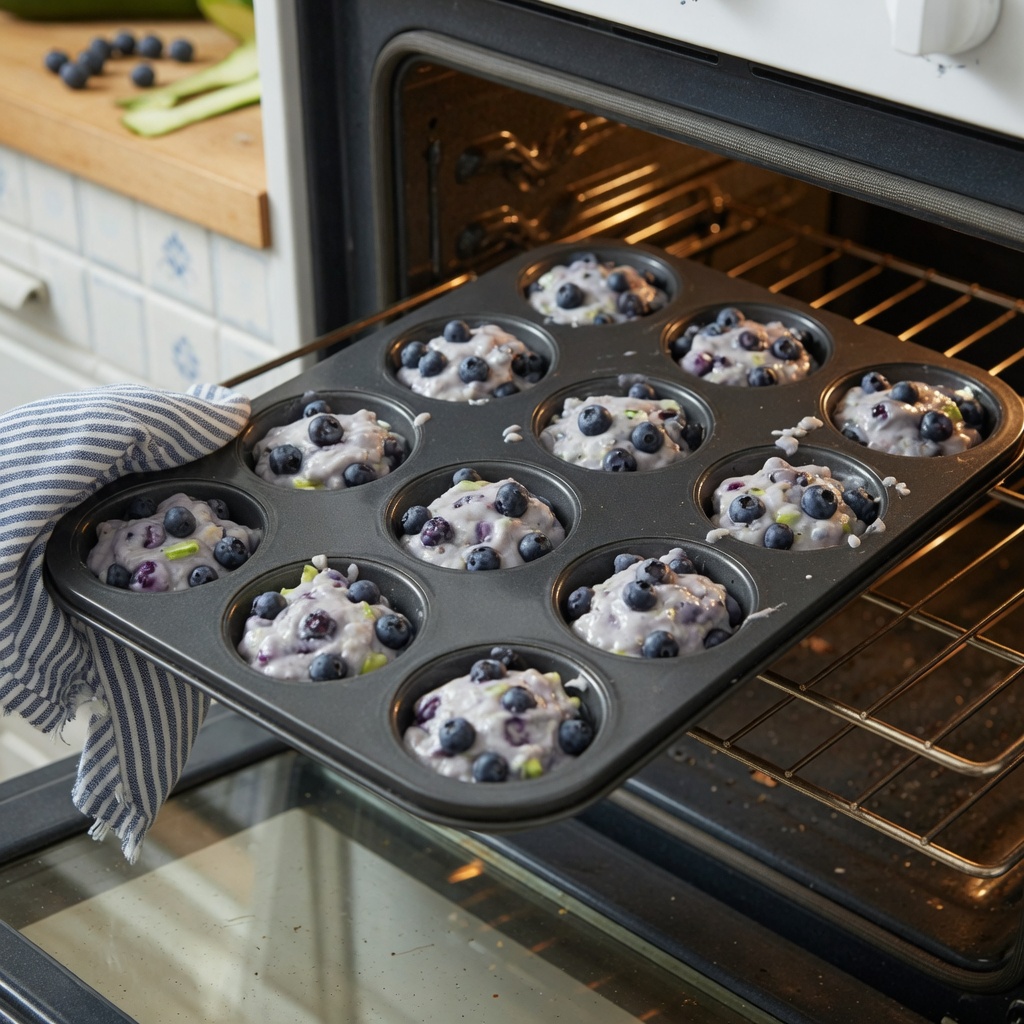 Baked Blueberry Zucchini Muffins for Dogs step 6