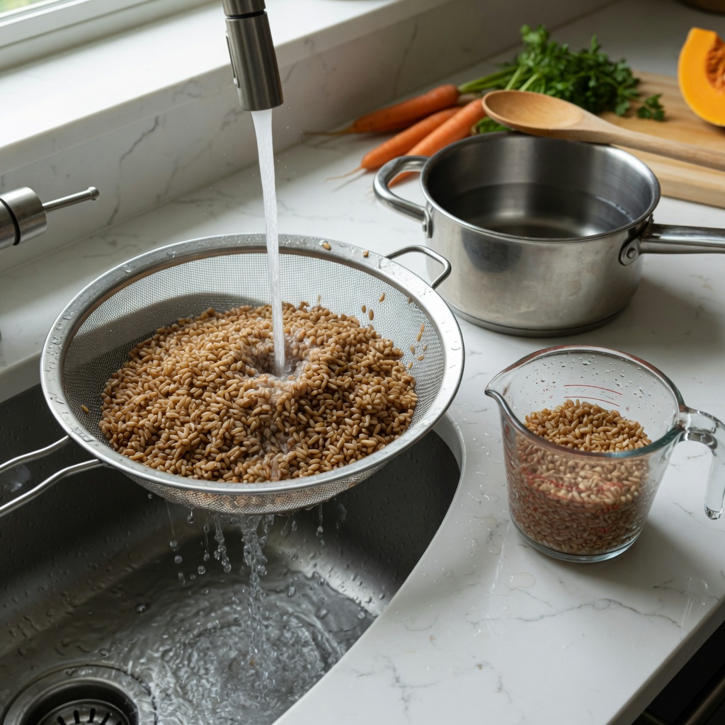 Easy Stovetop Brown Rice Veggie Dog Topper