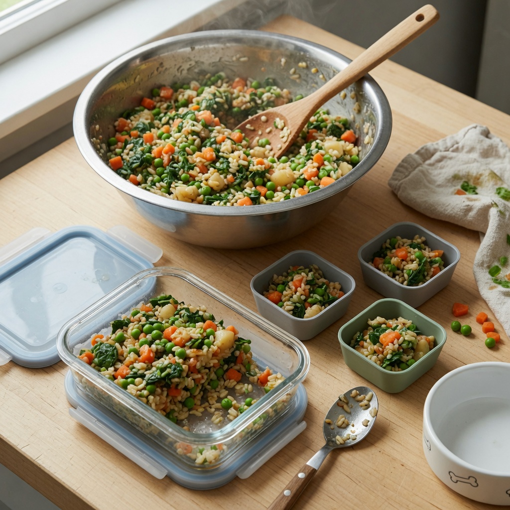 Easy Stovetop Brown Rice Veggie Dog Topper step 6