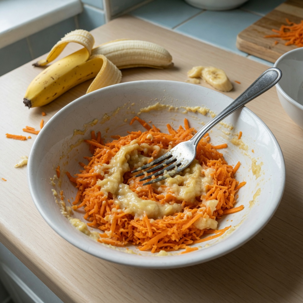 Simple No-Bake Carrot Banana Nibbles for Rabbits step 2