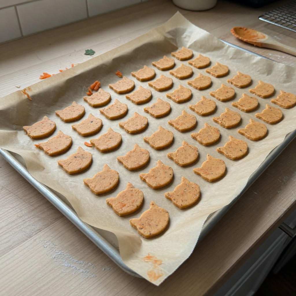 Carrot Catnip Crunchies: Simple Veggie Treats for Cats step 6