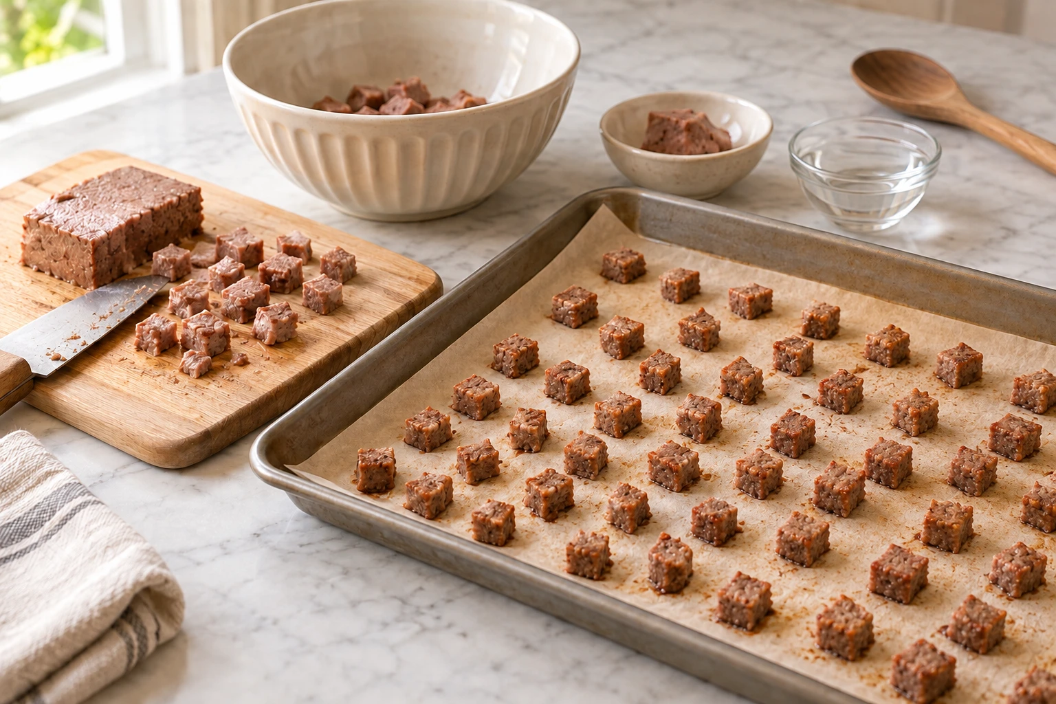 Cats Baked Beef Food Croutons