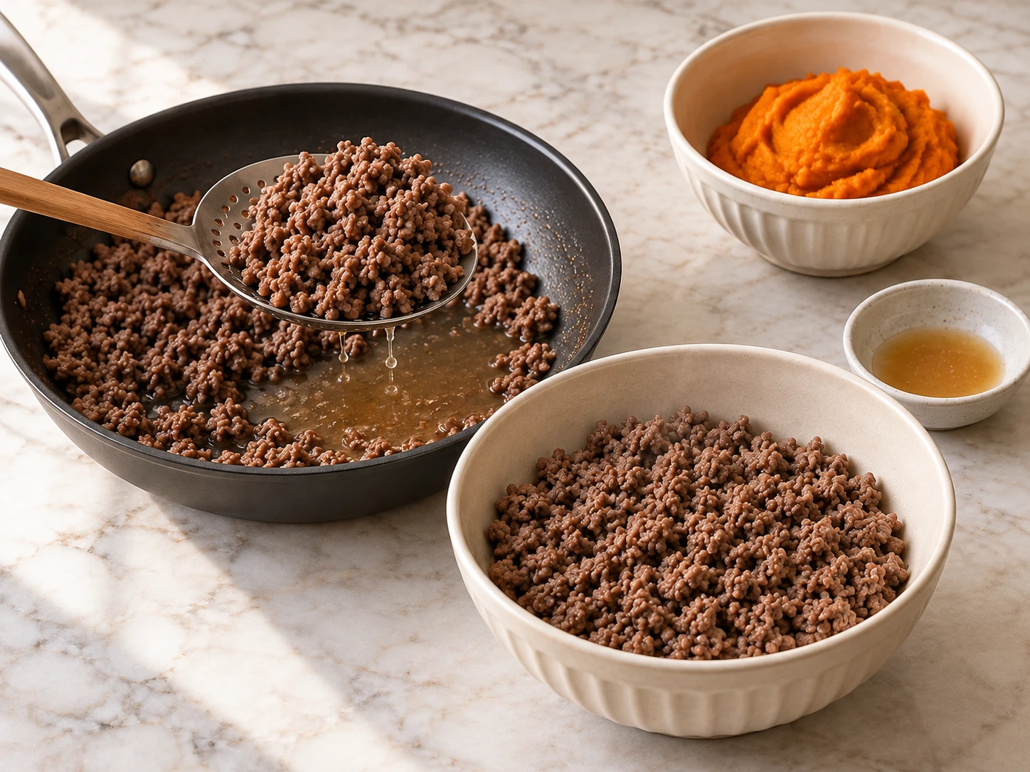 Cats Beef and Pumpkin Savory Mousse step 2