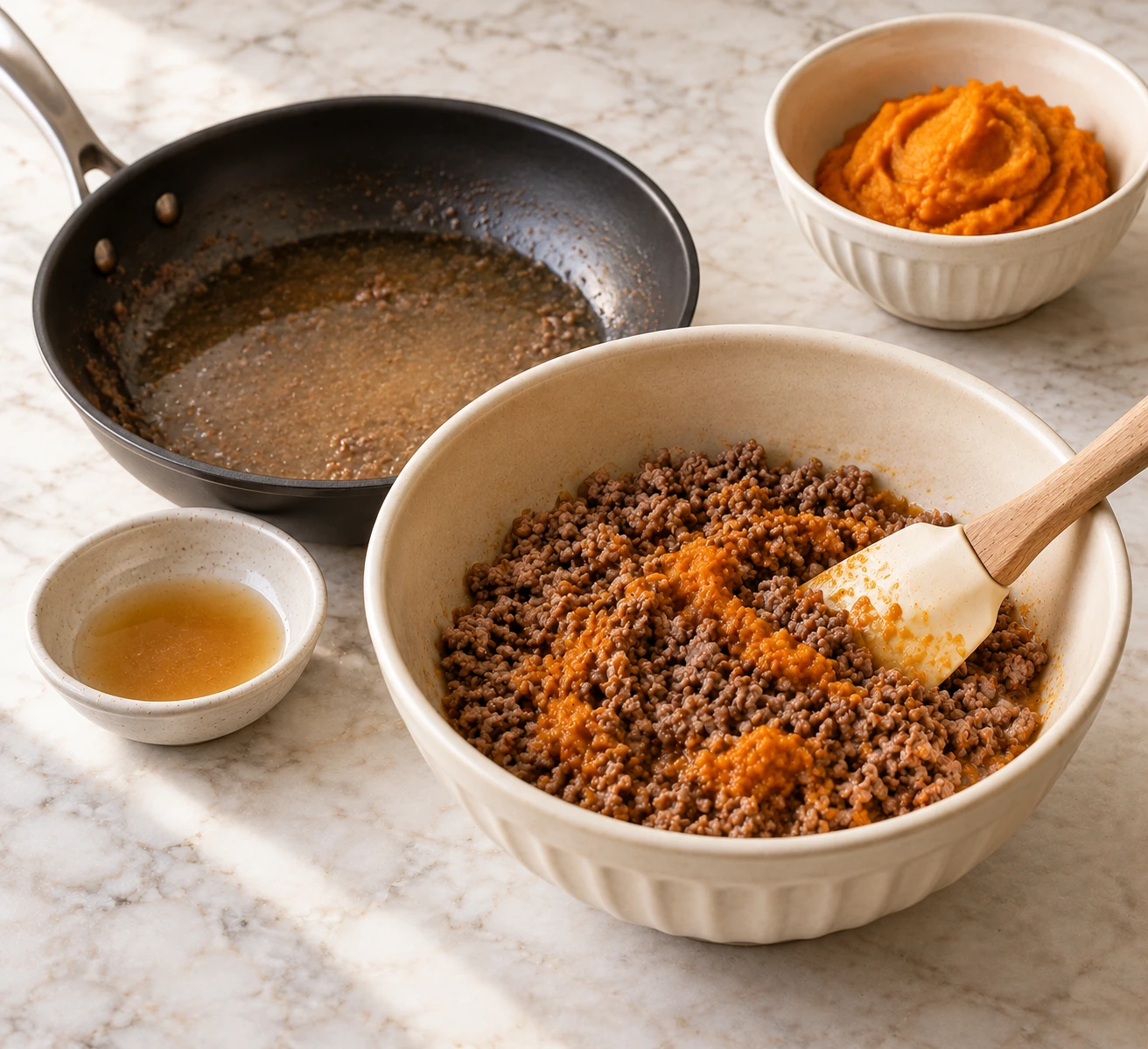 Cats Beef and Pumpkin Savory Mousse step 3