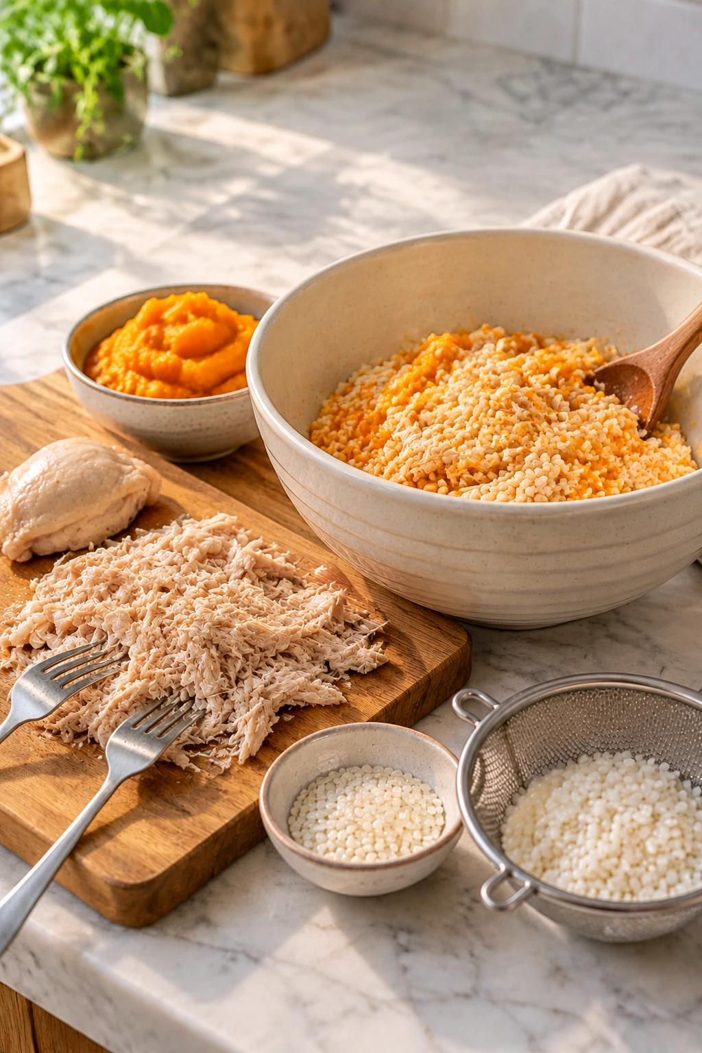 Cats Chicken and Pumpkin Savory Risotto