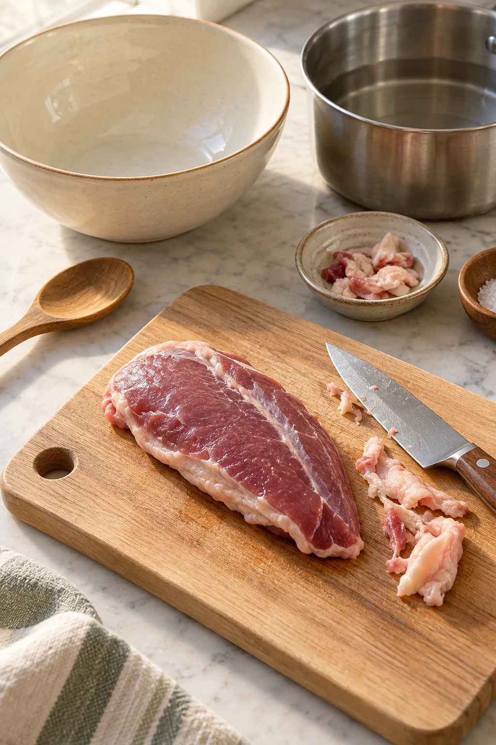 Cats Duck Breast Steam-Poached Medallions step 1