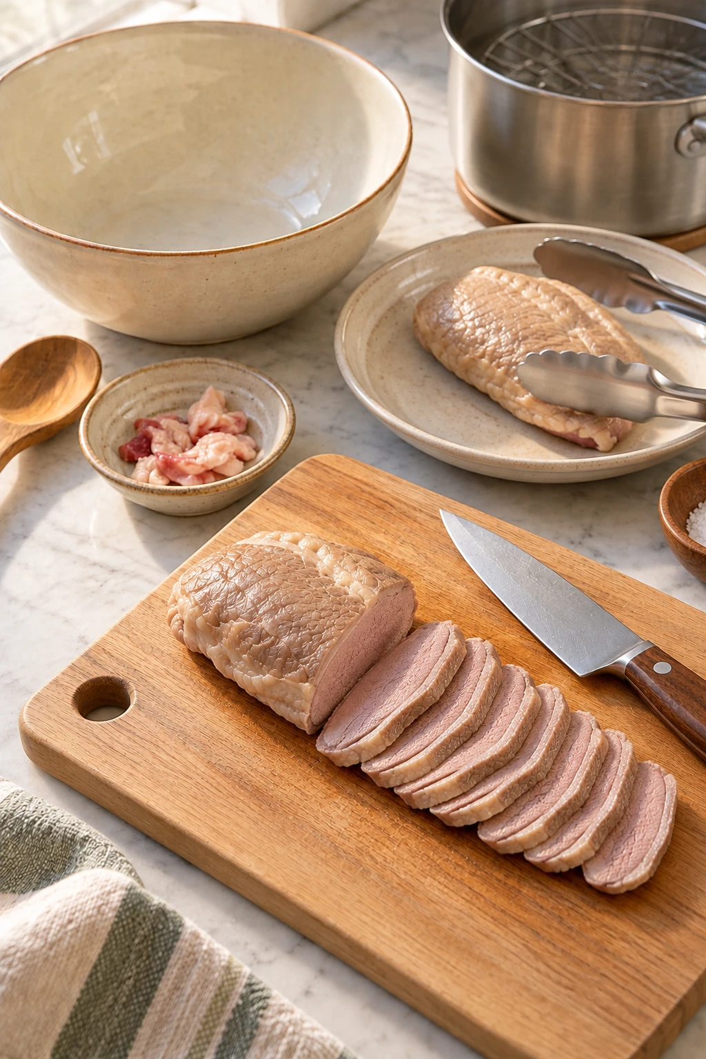 Cats Duck Breast Steam-Poached Medallions