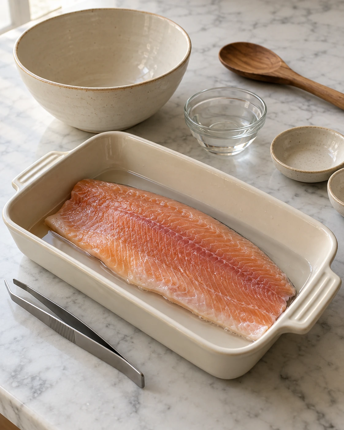 Cats Oven-Dried Trout Floss Topper step 1