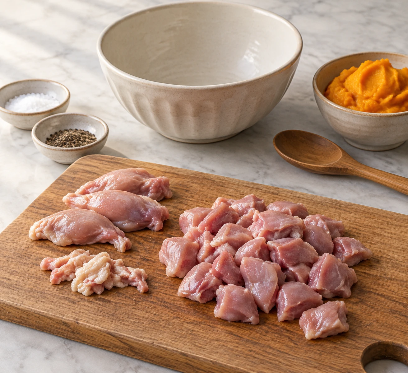 Cats Quail and Pumpkin Savory Terrine step 1