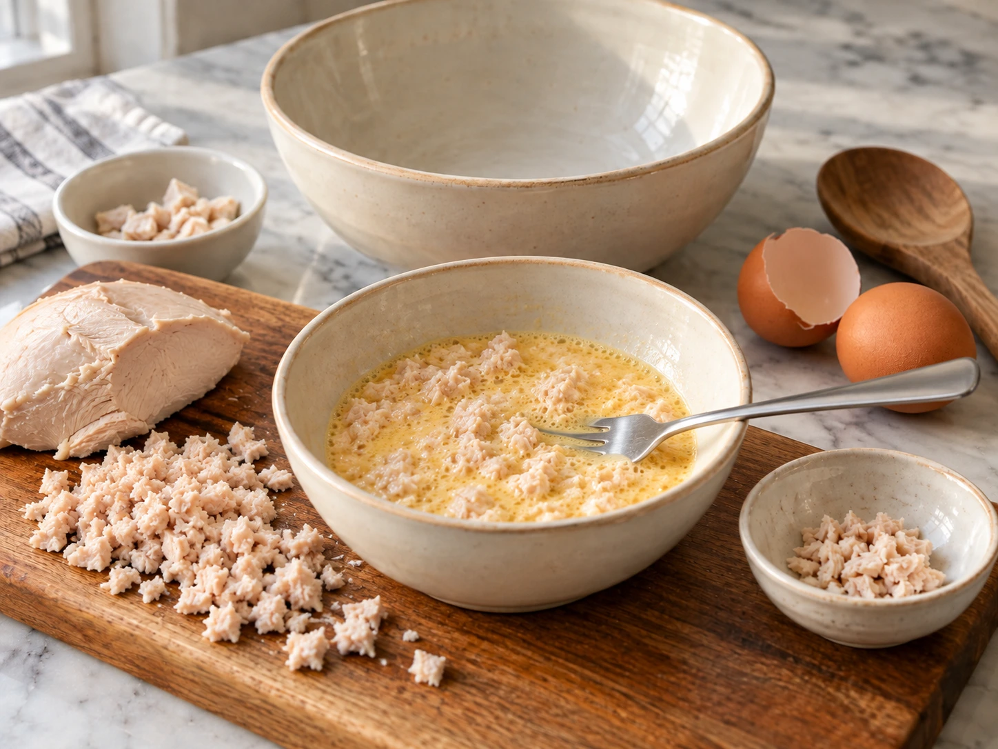 Cats Turkey and Egg Skillet Scramble Topper step 2