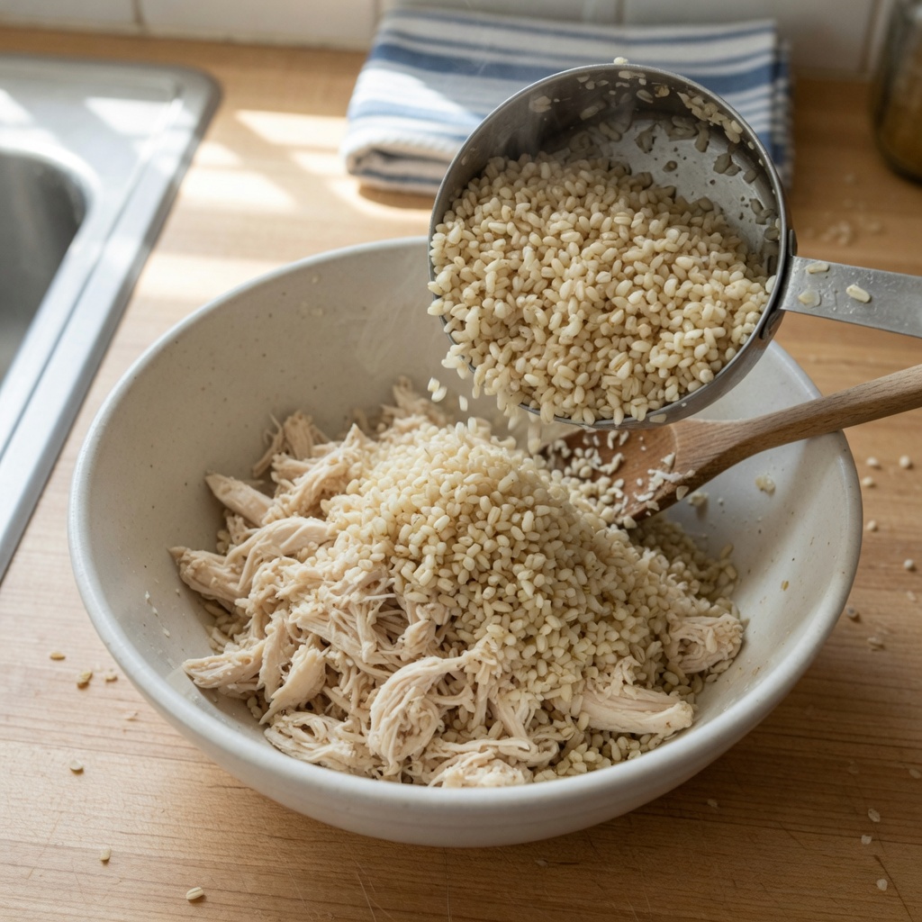 Chicken and Brown Rice Dog Bites step 2