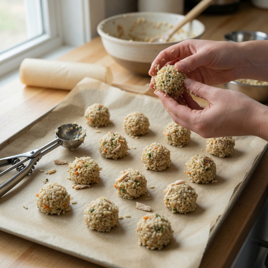 Chicken and Brown Rice Dog Bites step 5