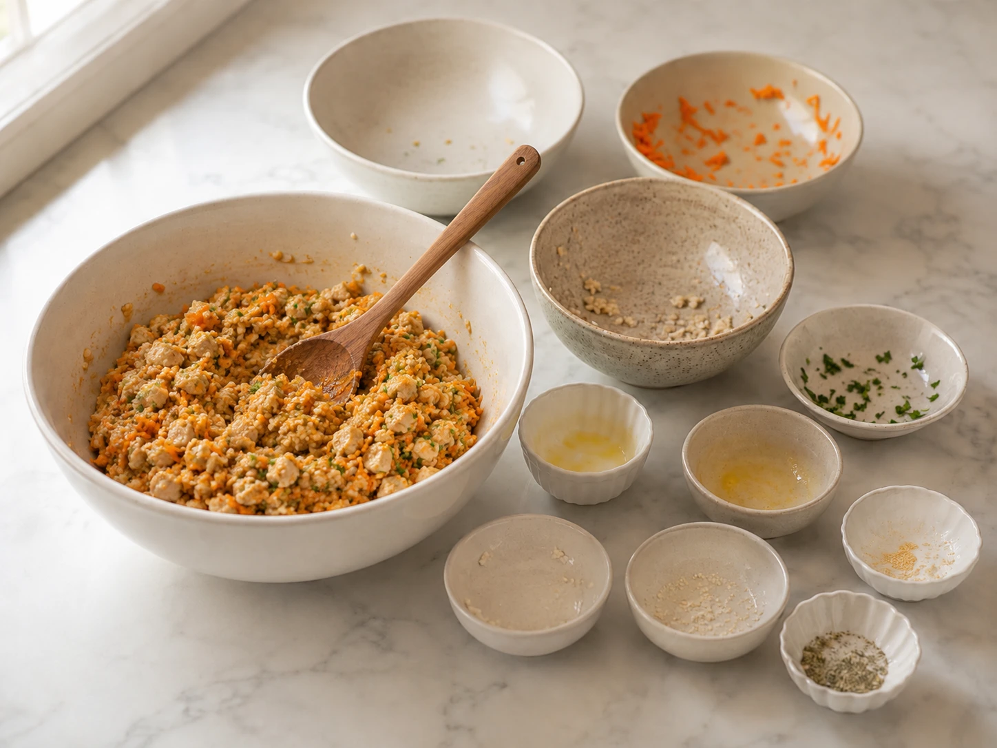 Chicken and Carrot Savory Layered Cat Food Loaf for Homemade Meal Planning step 2
