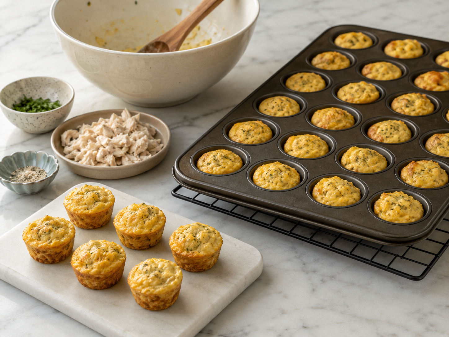 Chicken and Egg Mini Frittata Cups for Cats step 5