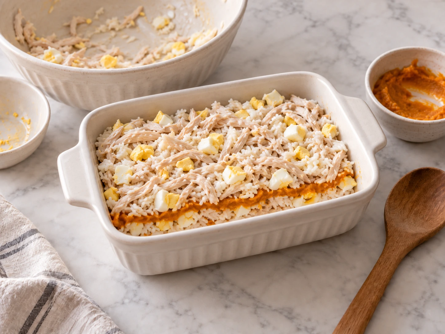Chicken and Pumpkin Savory Cat Strata Recipe step 3