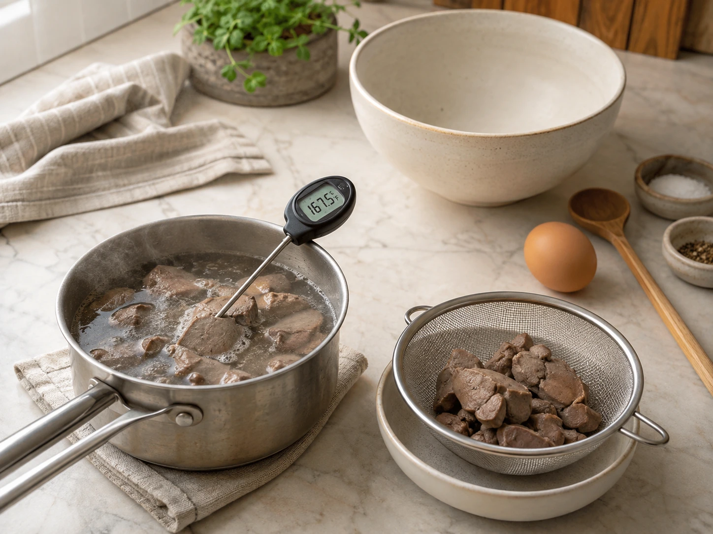 Chicken Liver and Egg Sheet Crisps for Cats step 1