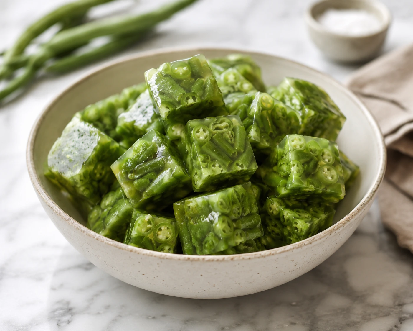 Cool & Crunchy: Frozen Green Bean Gelatin Cubes for Your Dog step 4