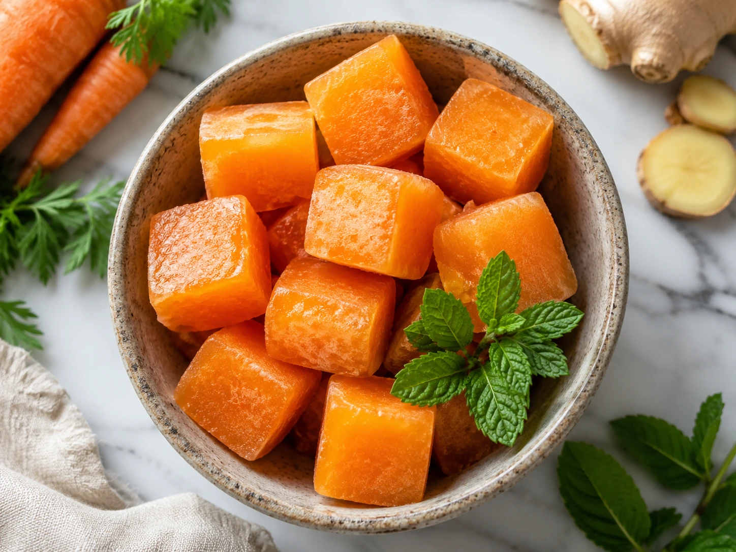 Cool Down Your Canine: Carrot Ginger Hydration Cubes step 1