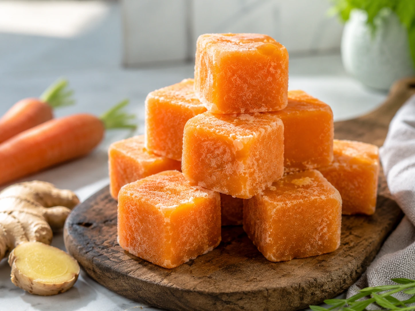 Cool Down Your Canine: Carrot Ginger Hydration Cubes step 5