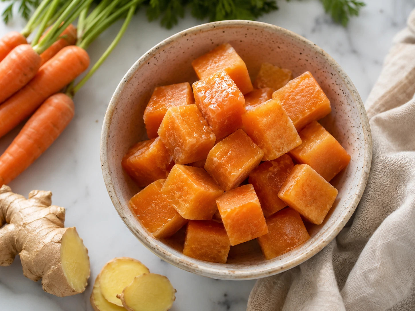 Cool Down Your Canine: Carrot Ginger Hydration Cubes