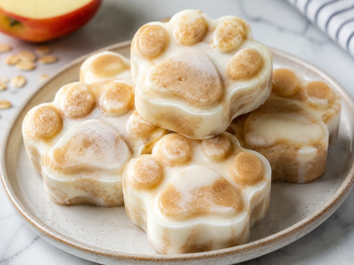 Cool Down Your Canine with Apple & Yogurt Swirl Pupsicles step 2