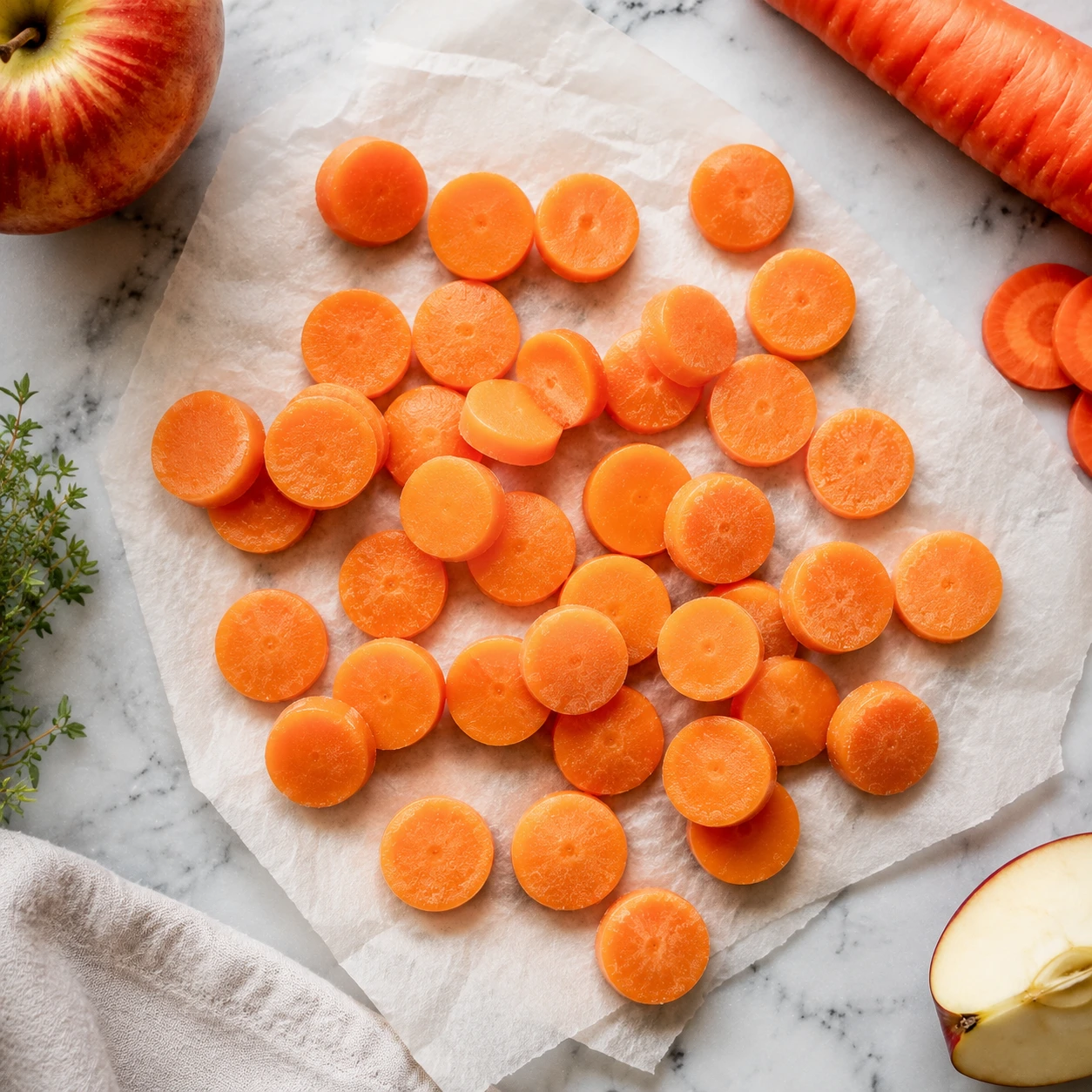 Cooling Apple & Carrot Puree Dots: A Refreshing Treat for Your Small Pet step 3