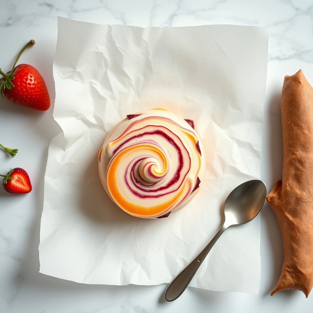 Cooling Berry & Sweet Potato Swirl Frozen Treats for Dogs and Small Pets step 3