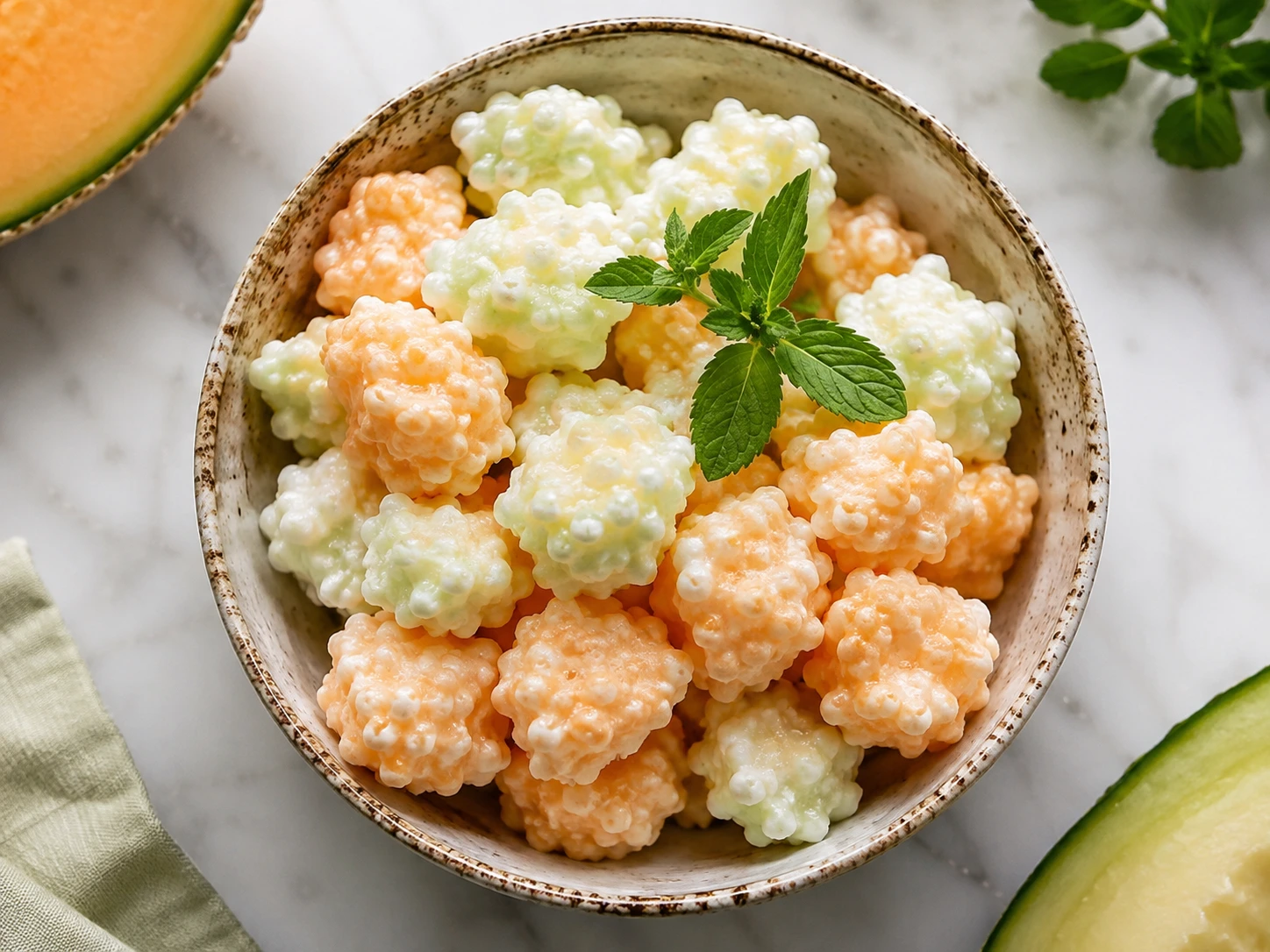 Cooling Cottage Cheese and Melon Drops for Pets step 1