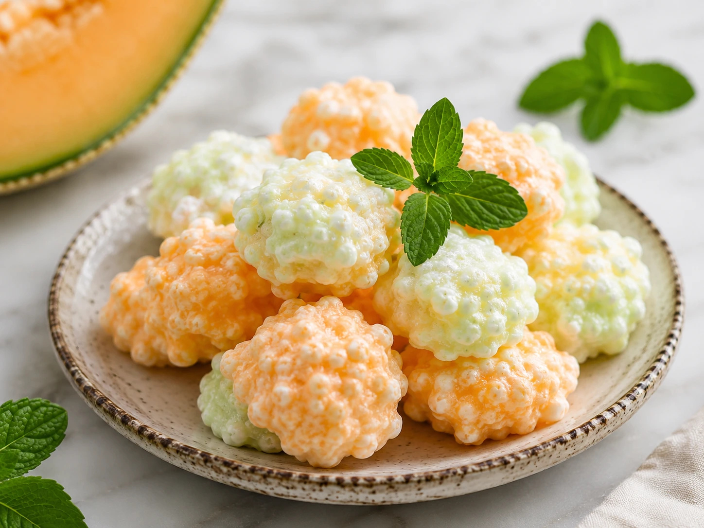 Cooling Cottage Cheese and Melon Drops for Pets step 2