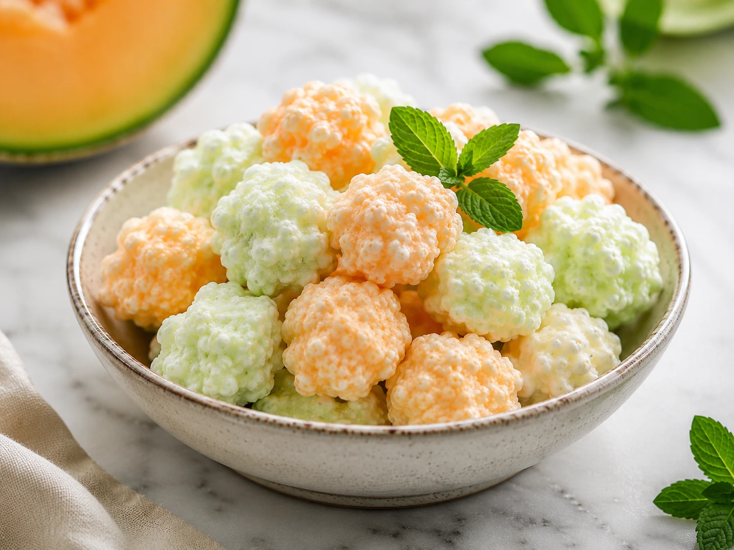 Cooling Cottage Cheese and Melon Drops for Pets